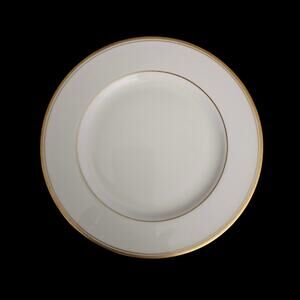Theodore Haviland New York Oxford Gold Trim Salad Plates Set 2 White Porcelain